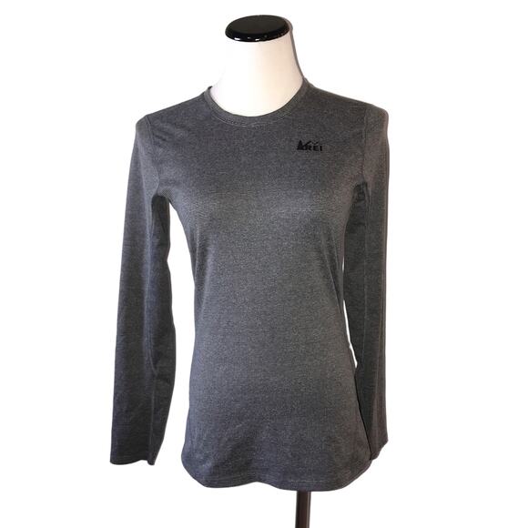 REI Gray Striped Long Sleeve Pullover Top - Picture 2 of 8